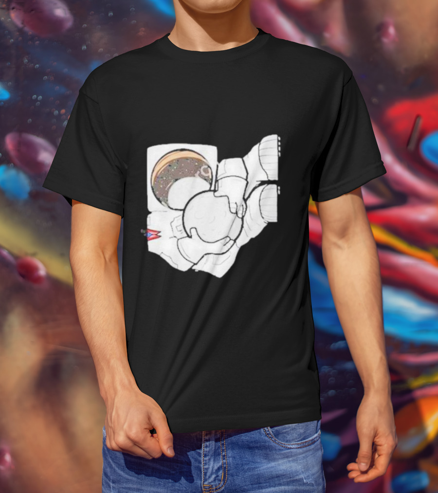 Strange Planet Ohio Moonwalker Cosmic Astronaut Holding Celestial Sphere T-Shirt