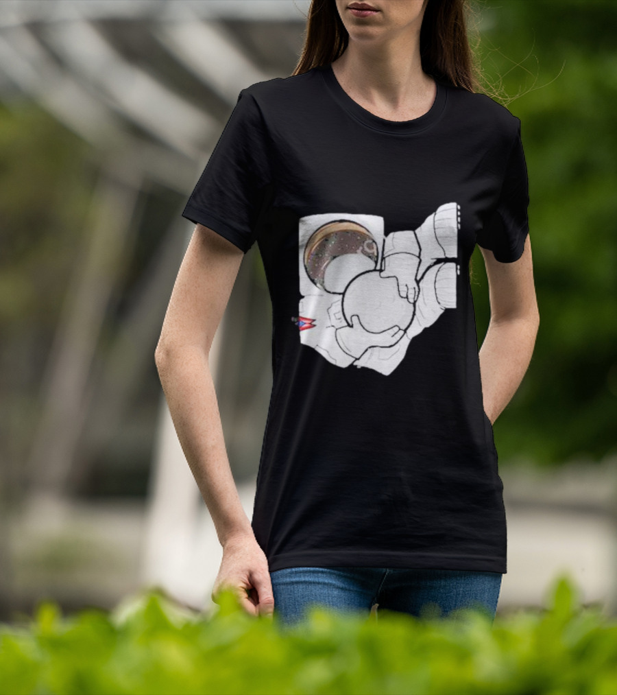 Strange Planet Ohio Moonwalker Cosmic Astronaut Holding Celestial Sphere T-Shirt