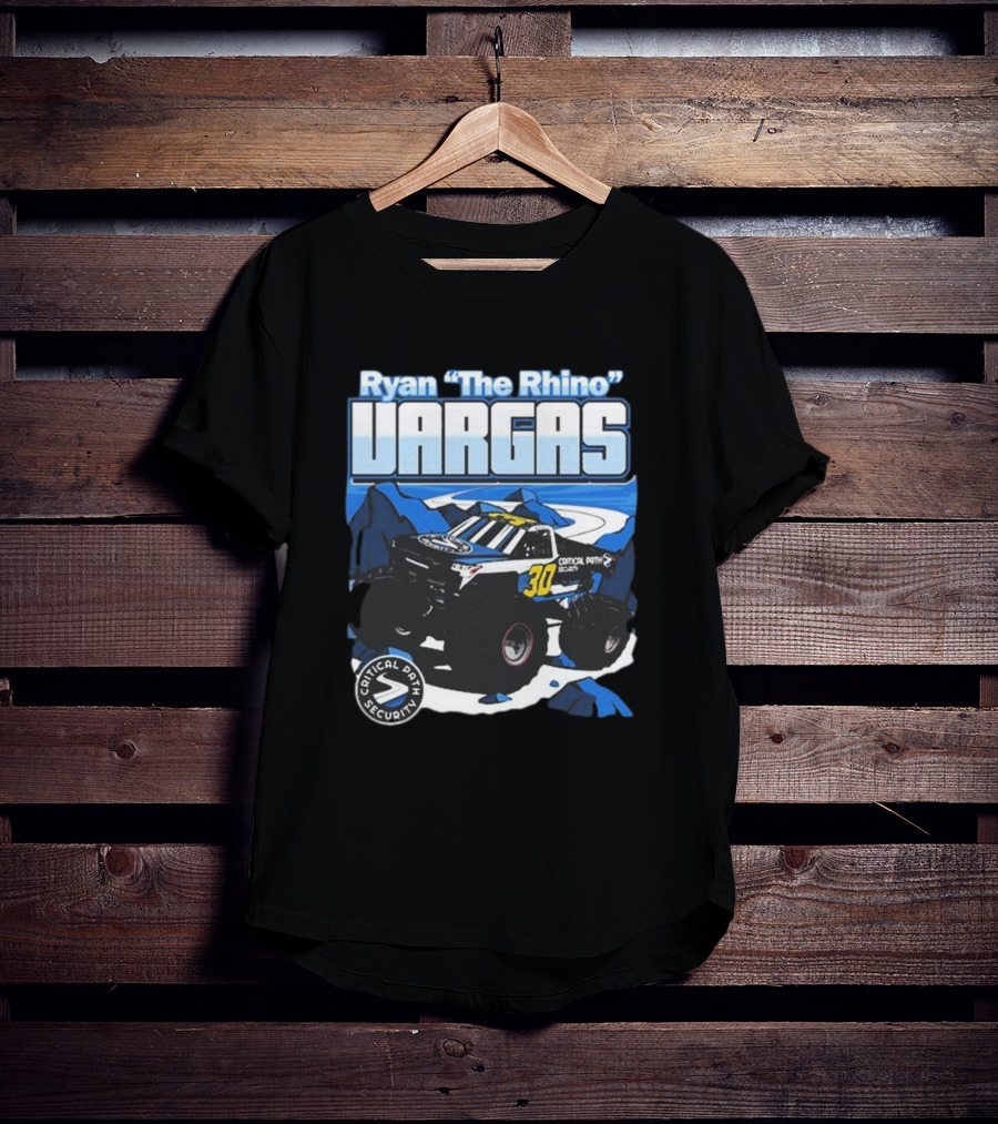 Ryan The Rhino Vargas Critical Path Security Number 30 Monster Truck Adventure T-Shirt