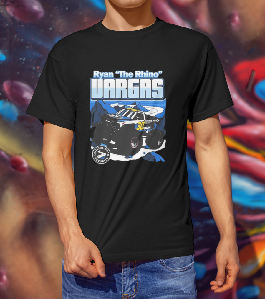 Ryan The Rhino Vargas Critical Path Security Number 30 Monster Truck Adventure T-Shirt
