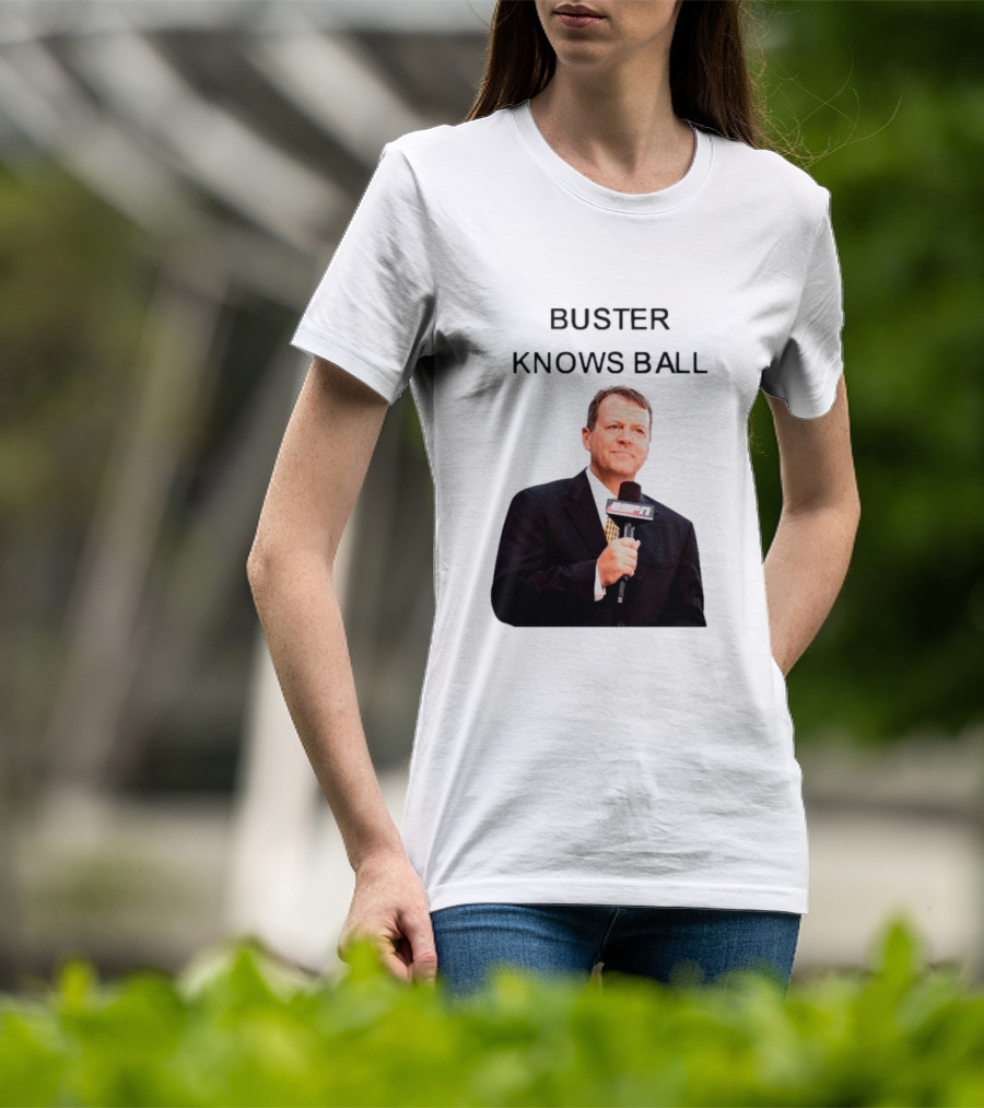Buster Knows Ball ESPN Microphone T-Shirt