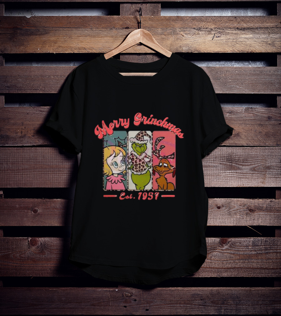 Merry Grinchmas Est 1957 Vintage Holiday Characters Classic T-Shirt