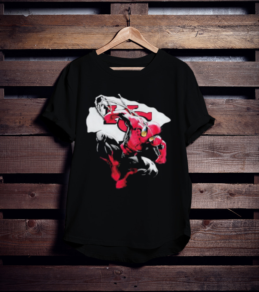 Kansas City Chiefs Spiderman KC Kansas T-Shirt