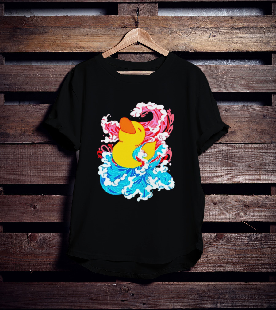 39Daph Duck Waves Red Blue T-Shirt