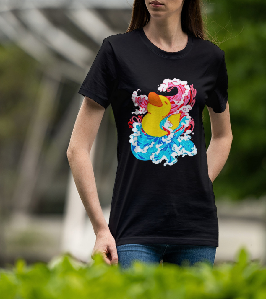 39Daph Duck Waves Red Blue T-Shirt