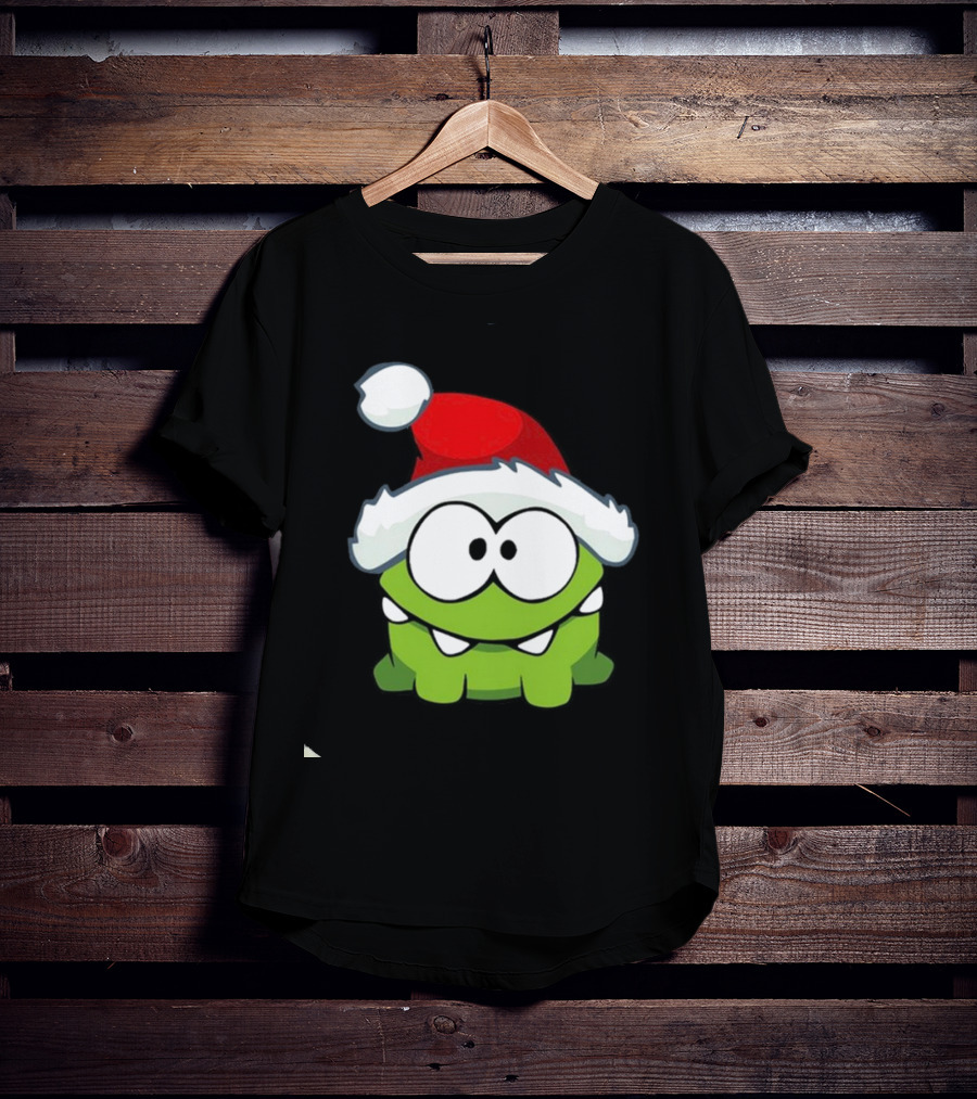 Om Nom Christmas Santa Hat T-Shirt
