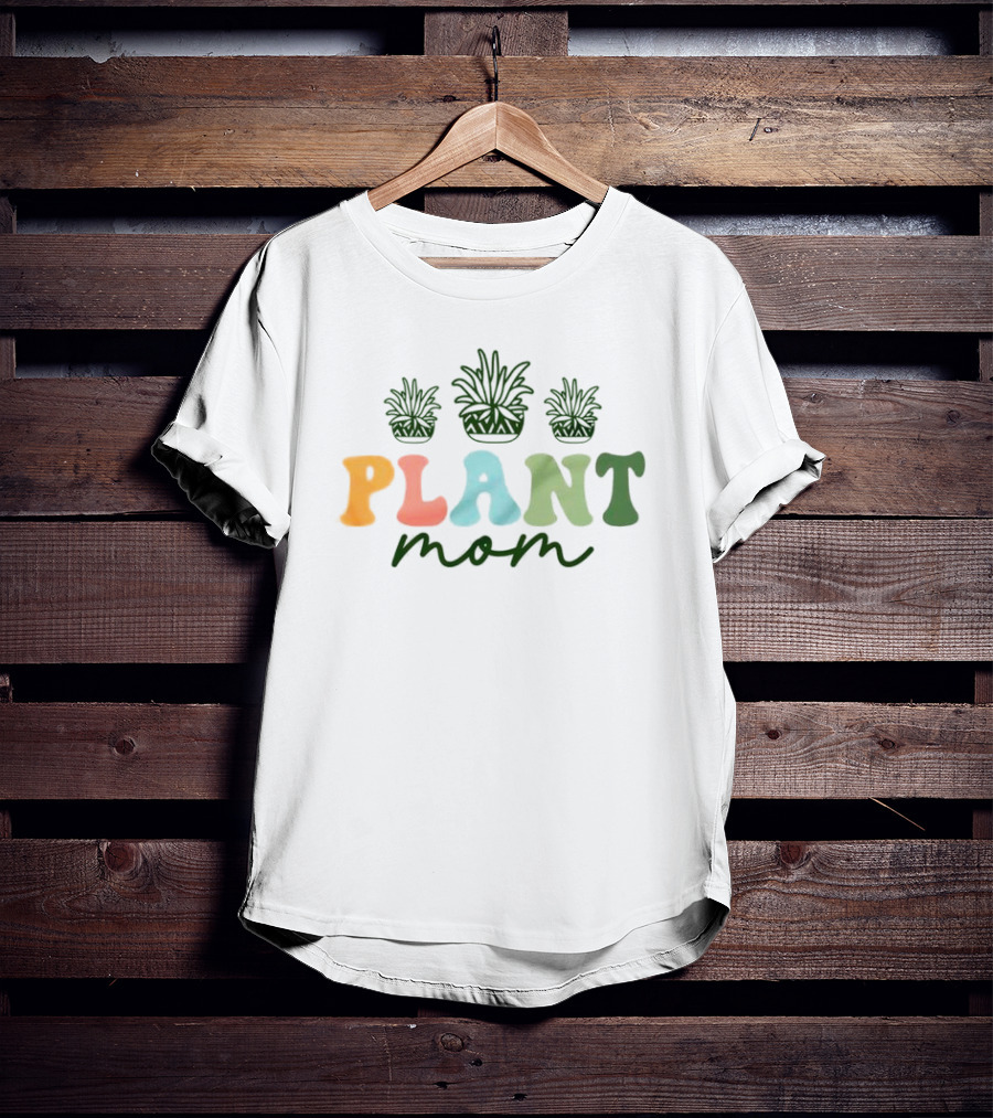 Plant Mom Cute Plant Groovy T-Shirt