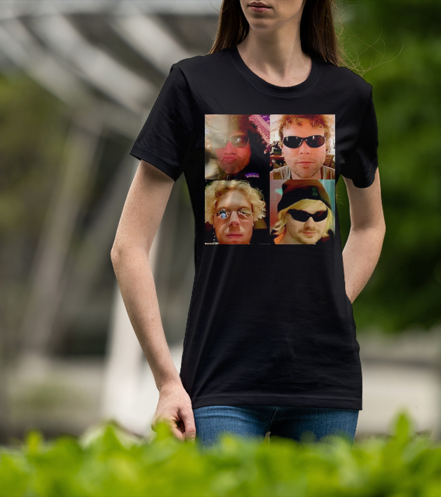 5 Seconds Of Summer Sunglasses Group Collage T-Shirt