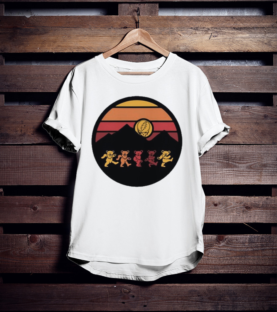 Grateful Dead Dancing Bears Sunset Alan Forbes T-Shirt