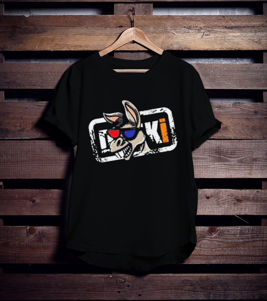 Cool Donkey Vintage Garage Visual With Modern Shades T-Shirt