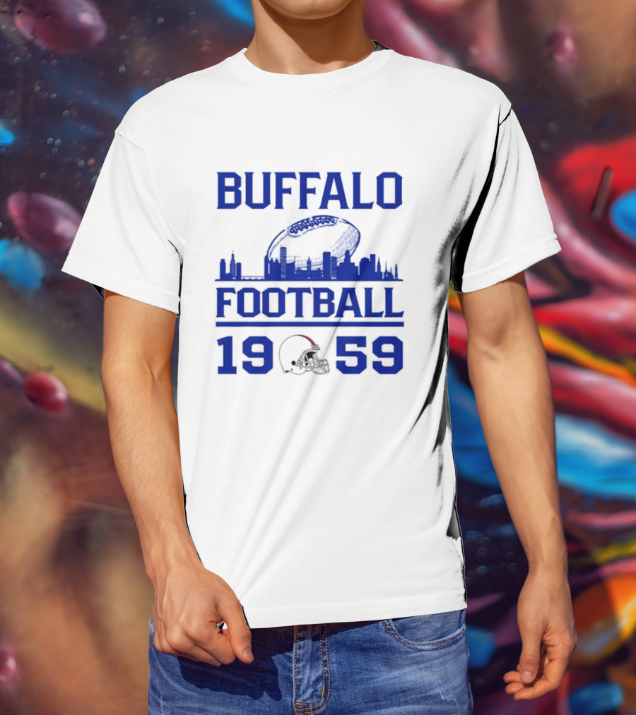 Buffalo Football 1959 Skyline Helmet T-Shirt