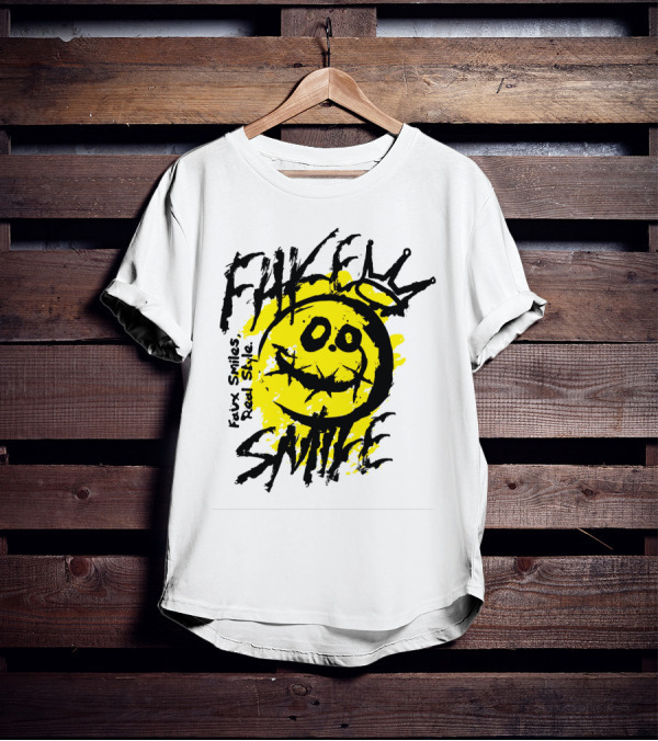 Fake Smile Faux Smiles Real Style Smiley Crown T-Shirt