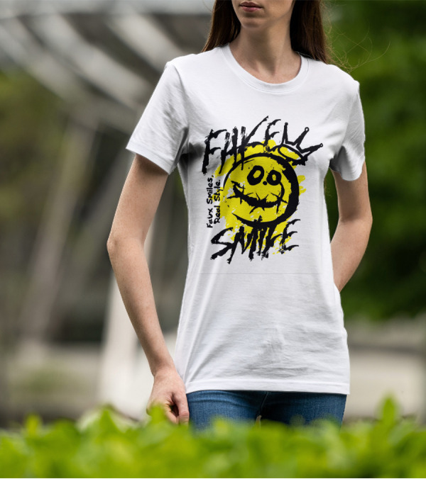 Fake Smile Faux Smiles Real Style Smiley Crown T-Shirt