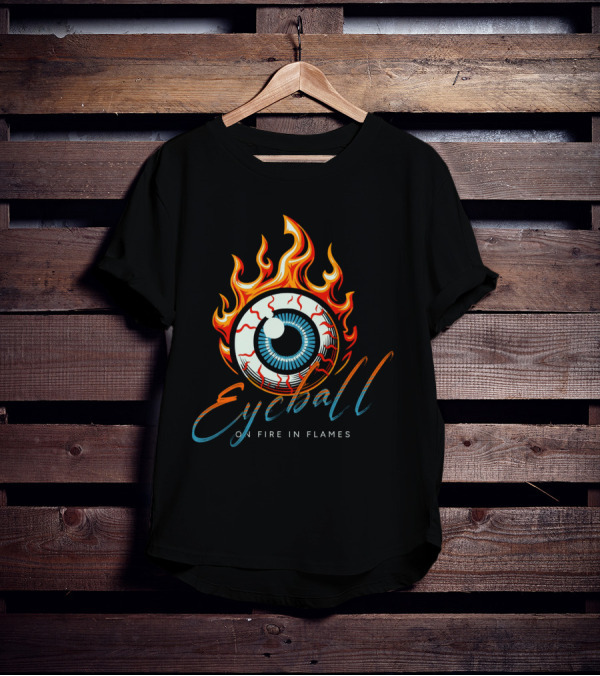 Eyeball On Fire In Flames T-Shirt