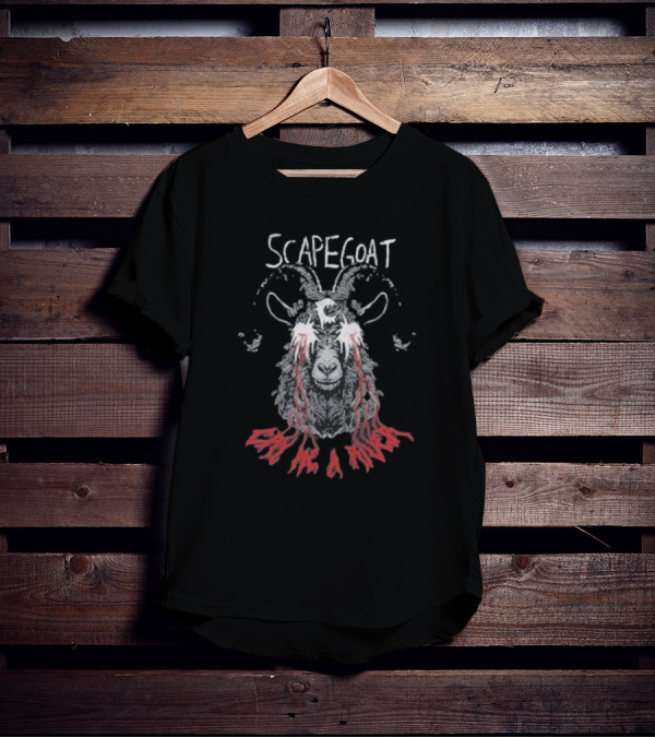 Scapegoat Cry Me A River Goat Illustration With Blood Tears T-Shirt