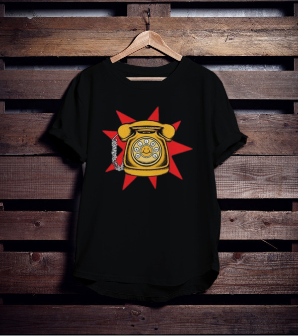 Wallows Vintage Phone Icon With Red Starburst Graphic Raglan T-Shirt