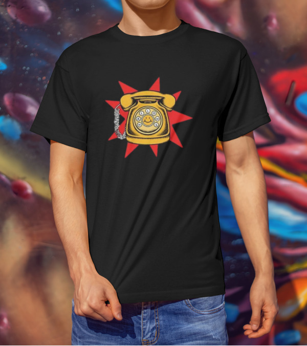 Wallows Vintage Phone Icon With Red Starburst Graphic Raglan T-Shirt