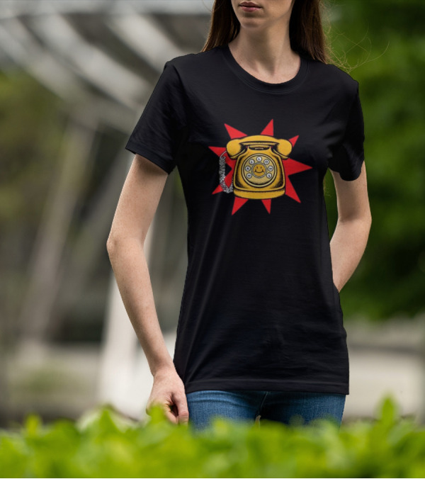 Wallows Vintage Phone Icon With Red Starburst Graphic Raglan T-Shirt