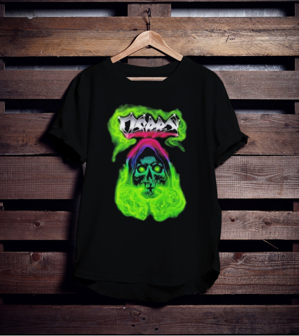 Osees Ghost Green Neon Skull Hoodie Collaboration T-Shirt