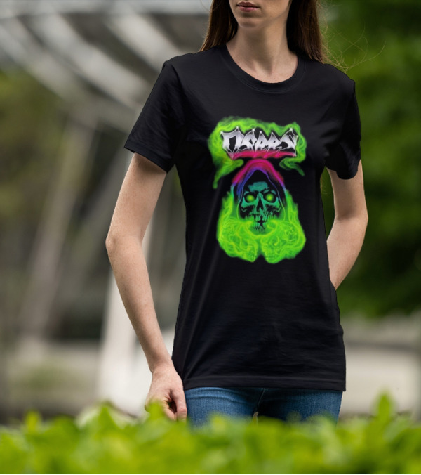 Osees Ghost Green Neon Skull Hoodie Collaboration T-Shirt