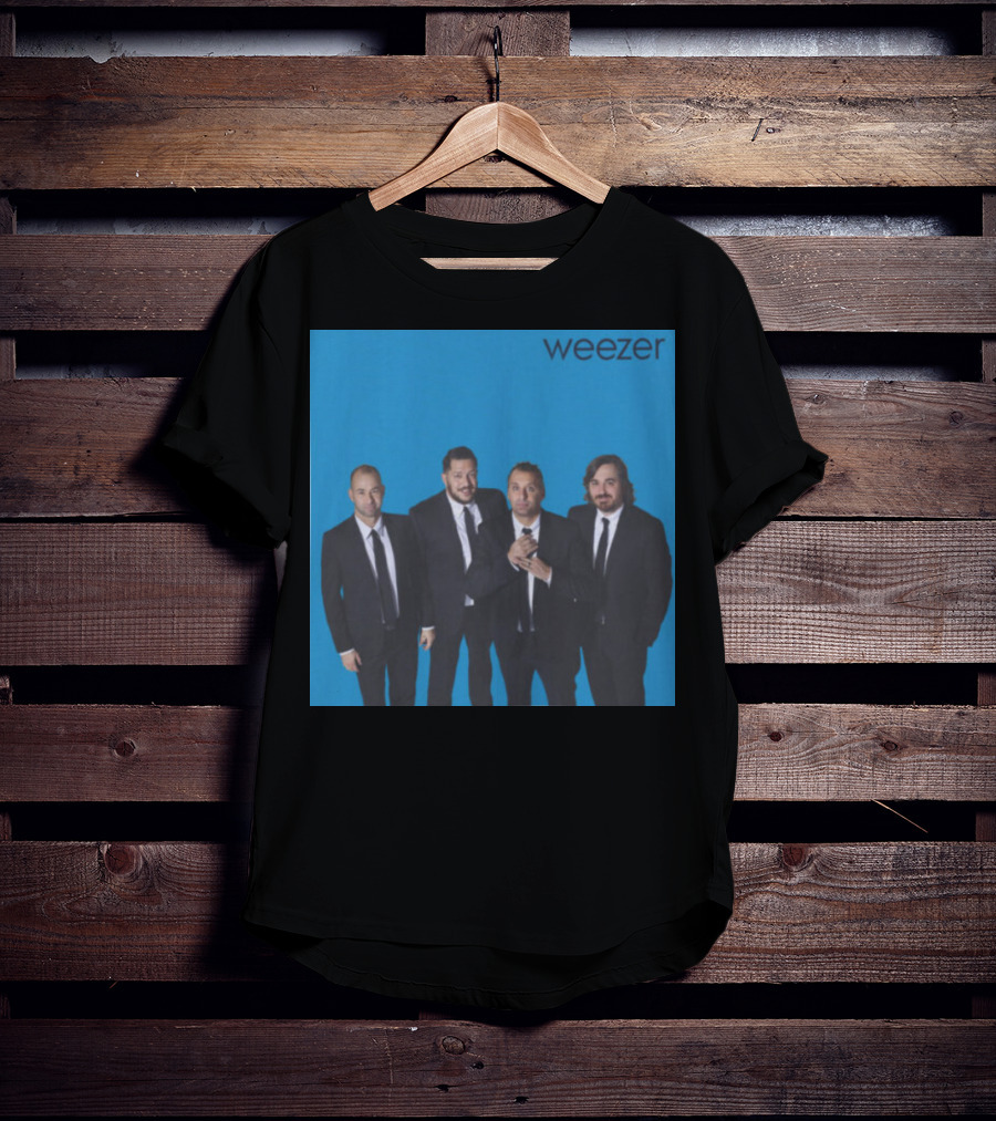 Weezer Impractical Jokers Blue Album Cover Homage T-Shirt