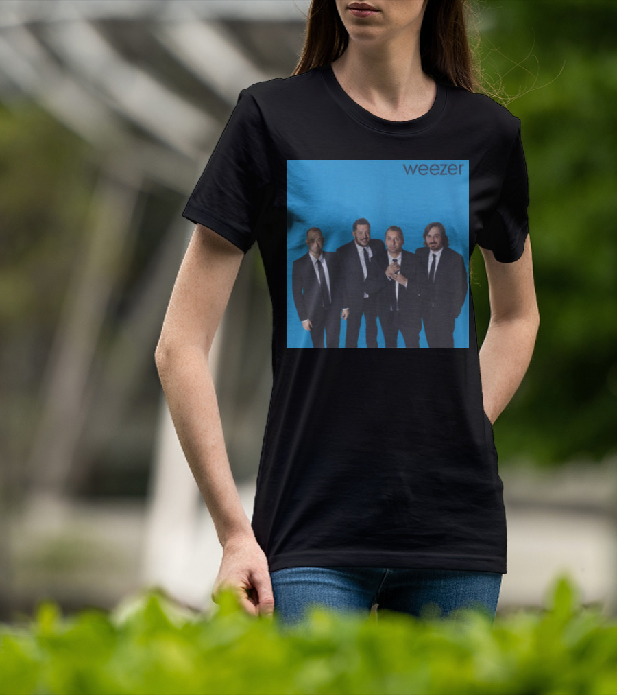 Weezer Impractical Jokers Blue Album Cover Homage T-Shirt