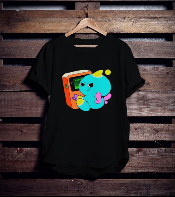 You Keep Playing Ur Silly Little Games Cartoon Creature With Game Console T-Shirt