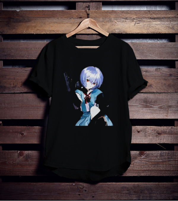 Zofrec Rei Anime Character Holding Gun T-Shirt