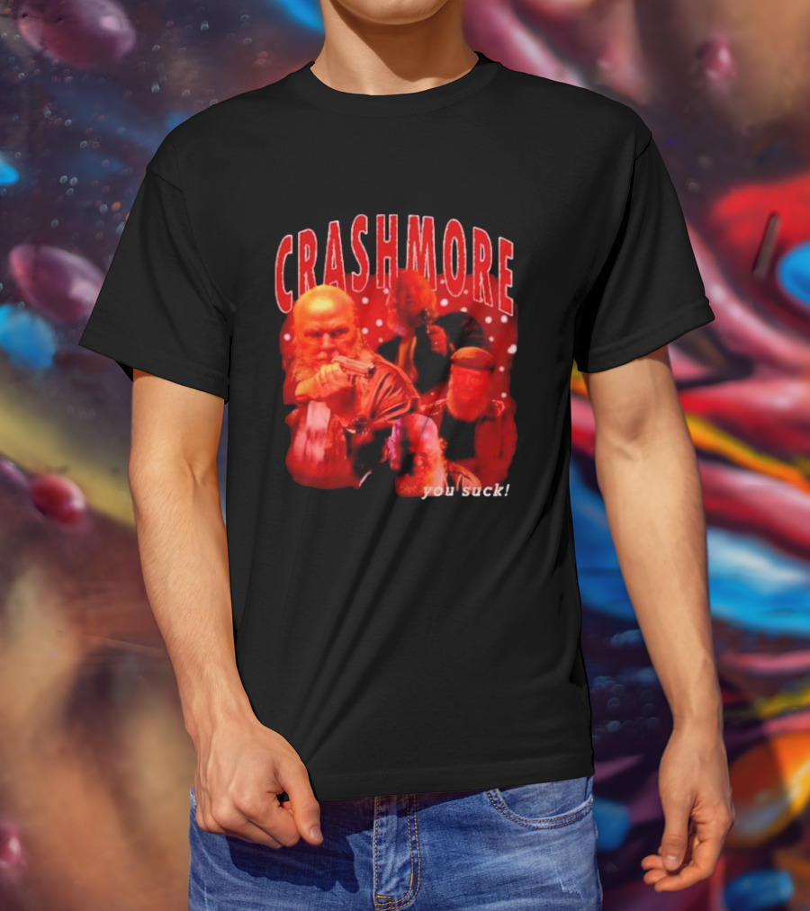 Crashmore You Suck Vintage Detective Christmas Action Santa T-Shirt
