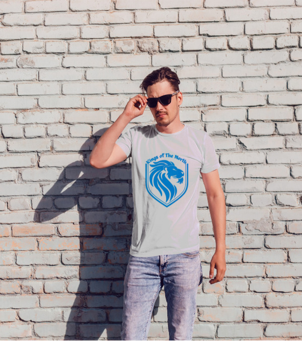 Detroit Lions Blue Crest Kings Of The North T-Shirt