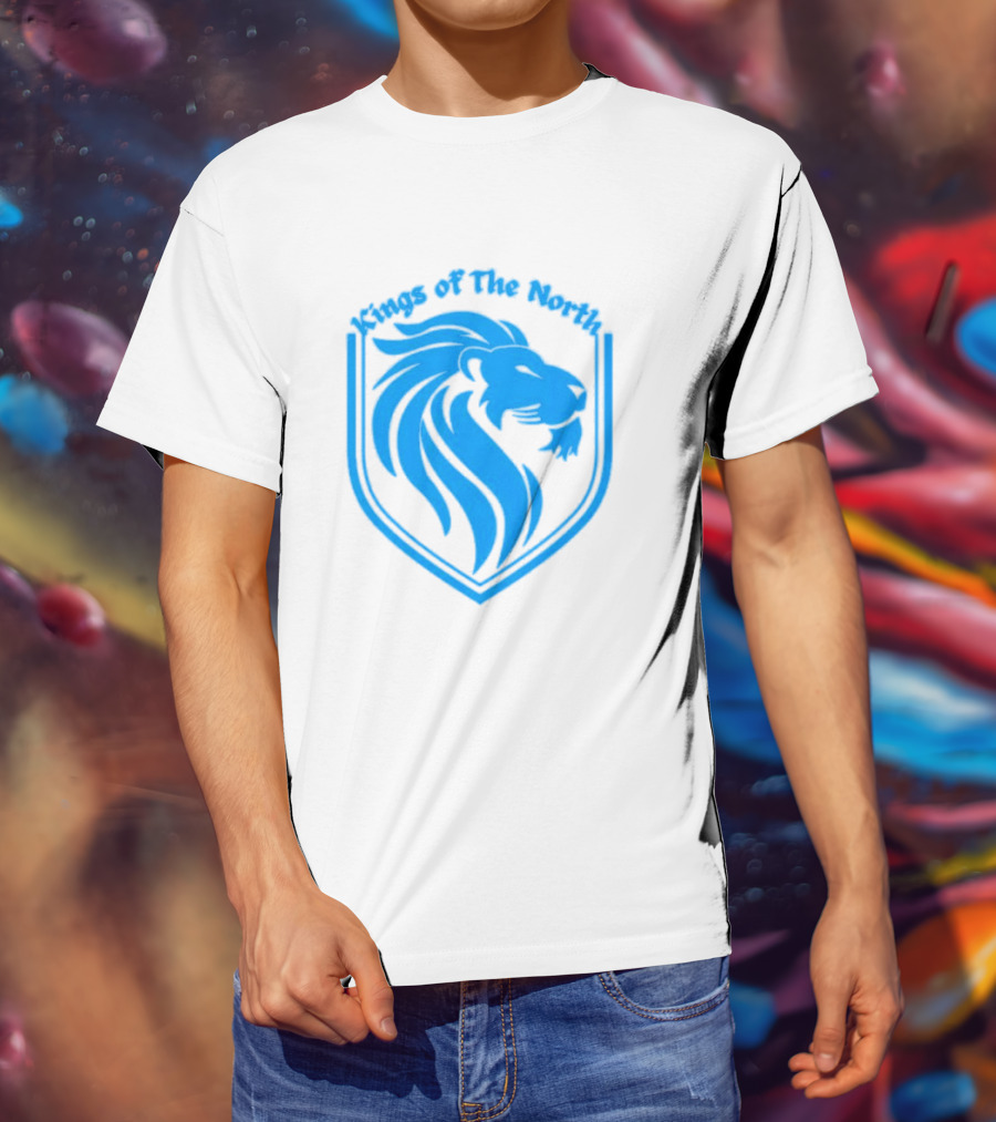 Detroit Lions Blue Crest Kings Of The North T-Shirt