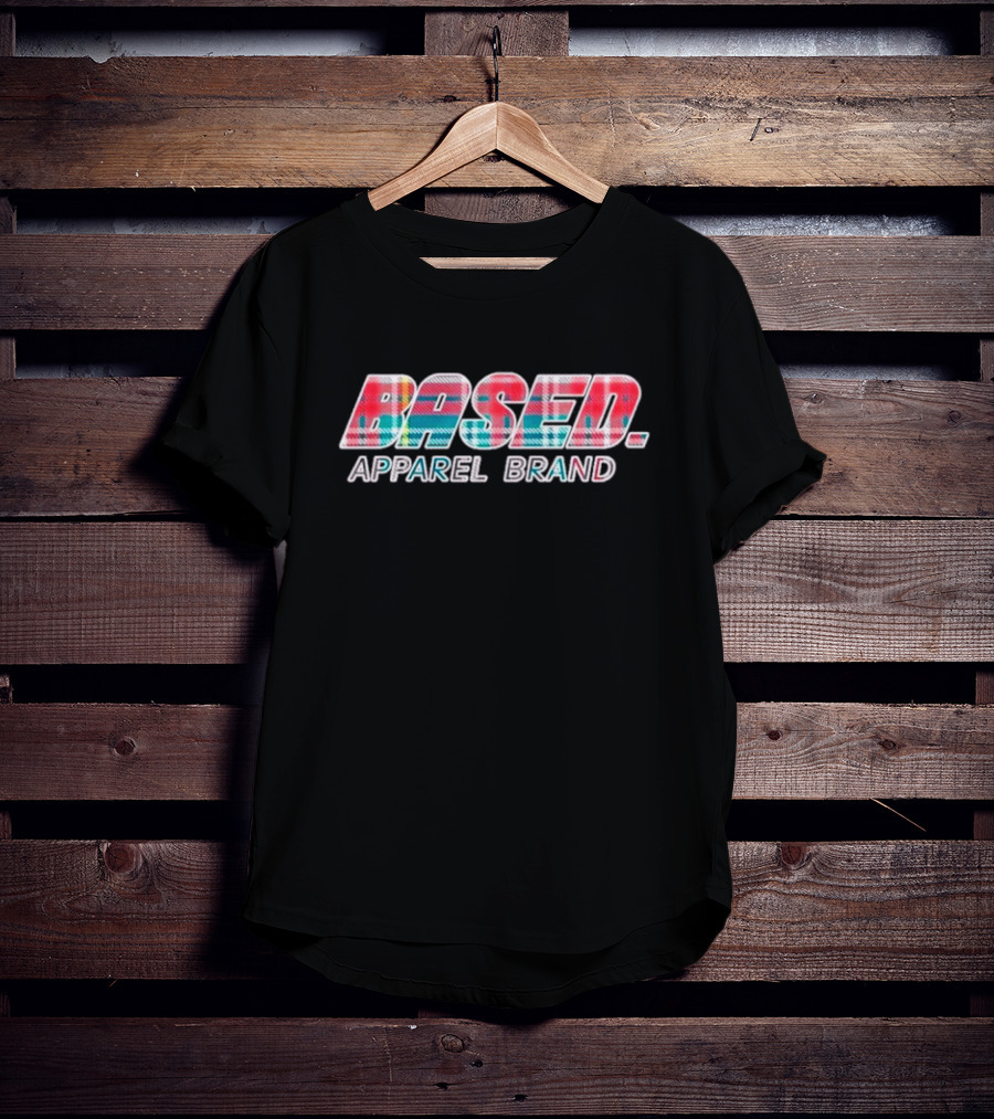 Based. Holiday Plaid Apparel Brand T-Shirt