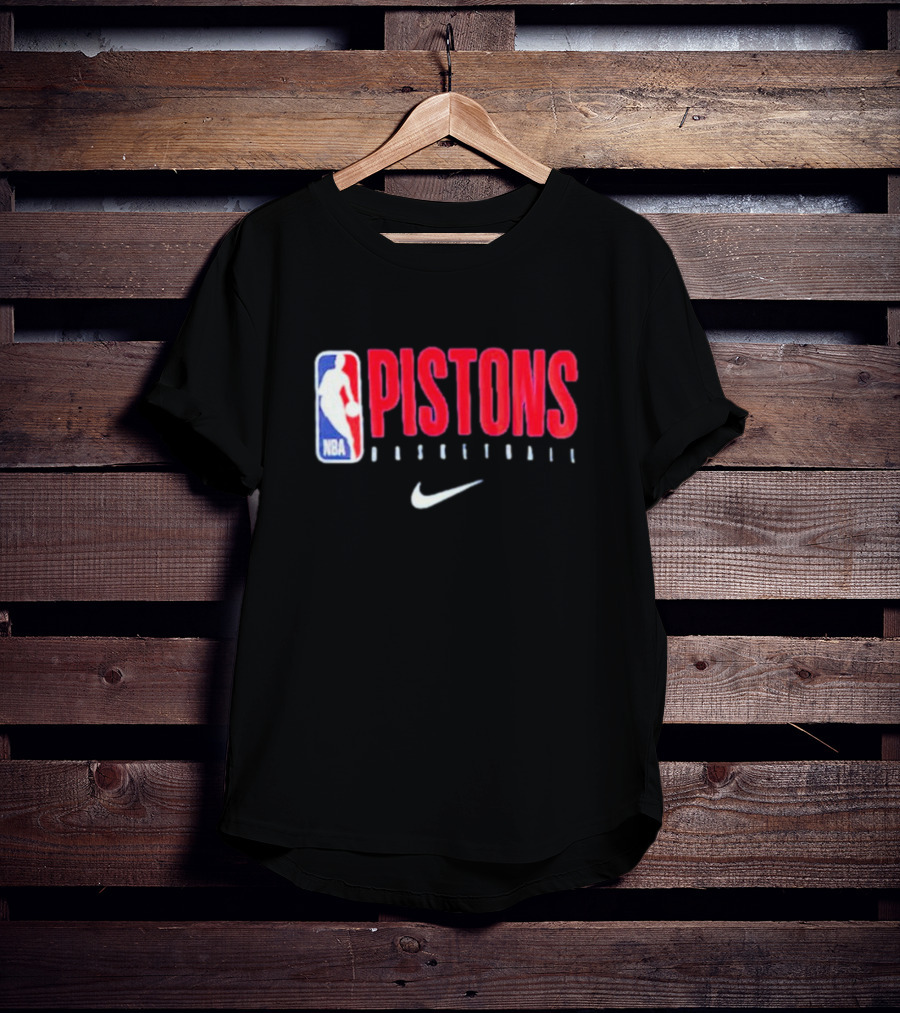 Pistons Basketball NBA Logo Joe Johnson Detroit Pistons T-Shirt