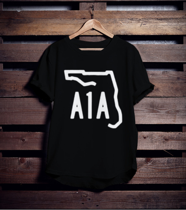 A1A Florida State Route Outline South Beach Atlantic Coast Highway T-Shirt