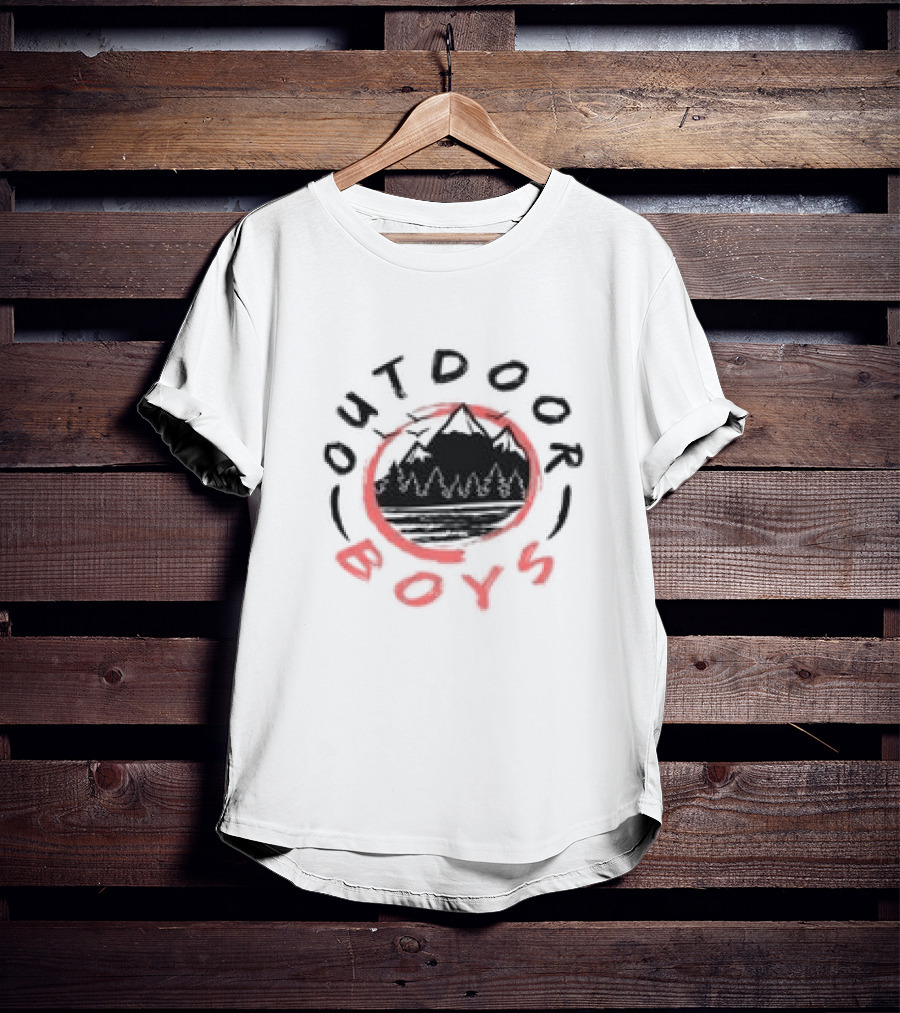Outdoor Boys Mountain Adventure Circle Forest T-Shirt