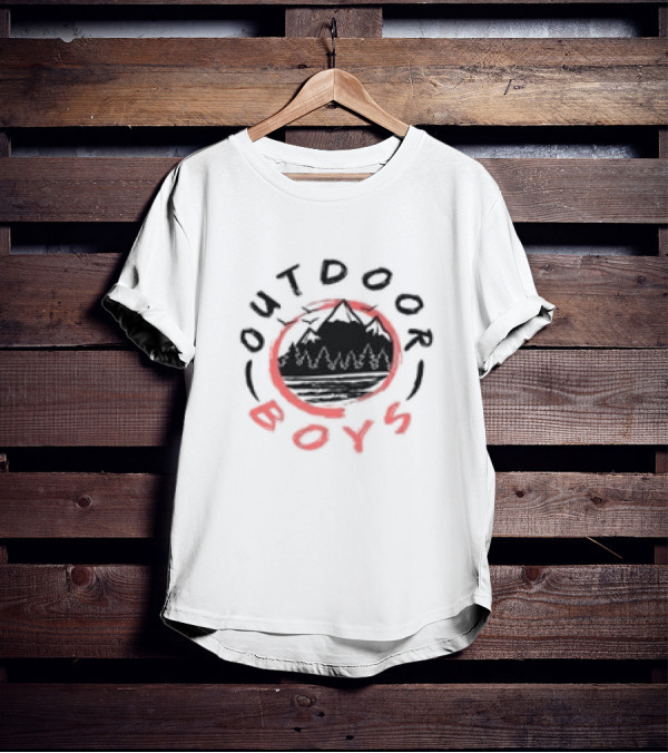 Outdoor Boys Mountain Adventure Circle Forest T-Shirt