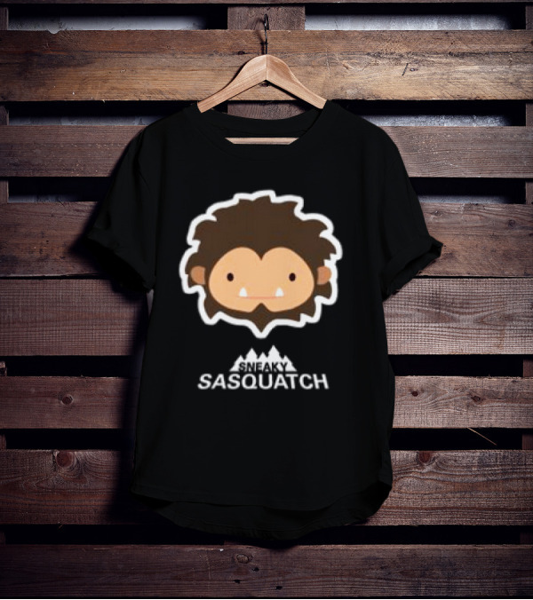 Sneaky Sasquatch Head On Black Gildan Ultra Cotton T-Shirt