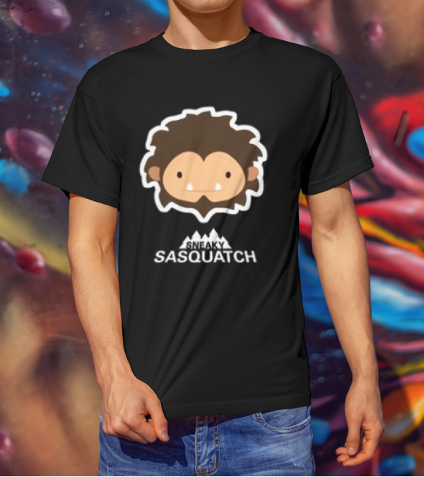 Sneaky Sasquatch Head On Black Gildan Ultra Cotton T-Shirt