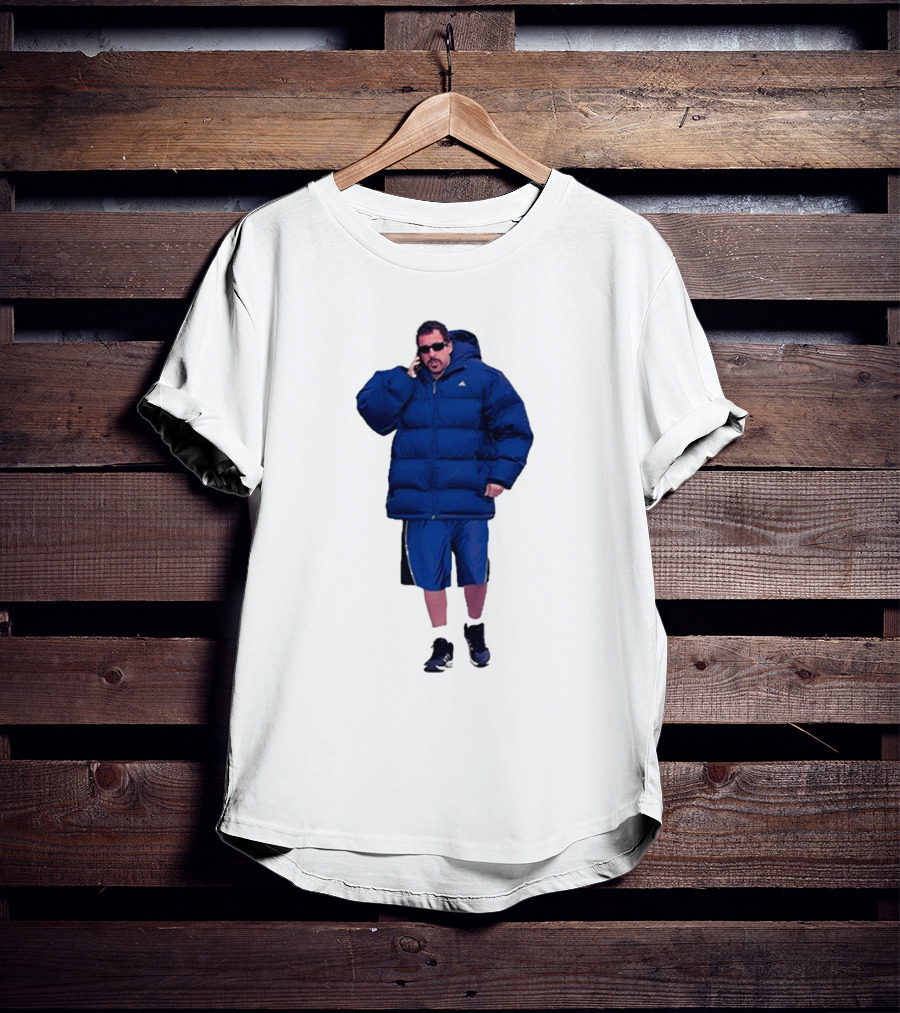 Fakehandshake Hot N Cold Walking In Puffer Jacket And Shorts T-Shirt