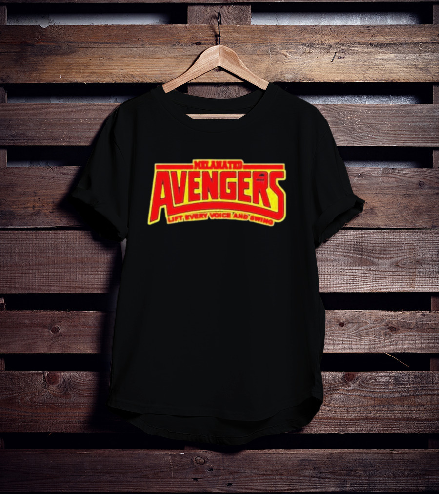 Melanated Avengers Lift Every Voice And Swing Bold Red Yellow Iconic T-Shirt