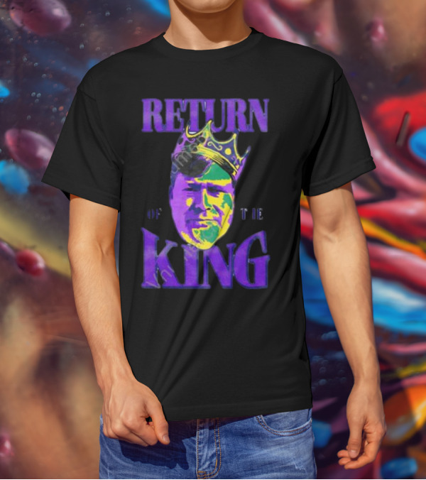 Mintzy Return Of The King Vibrant Portrait With Crown T-Shirt