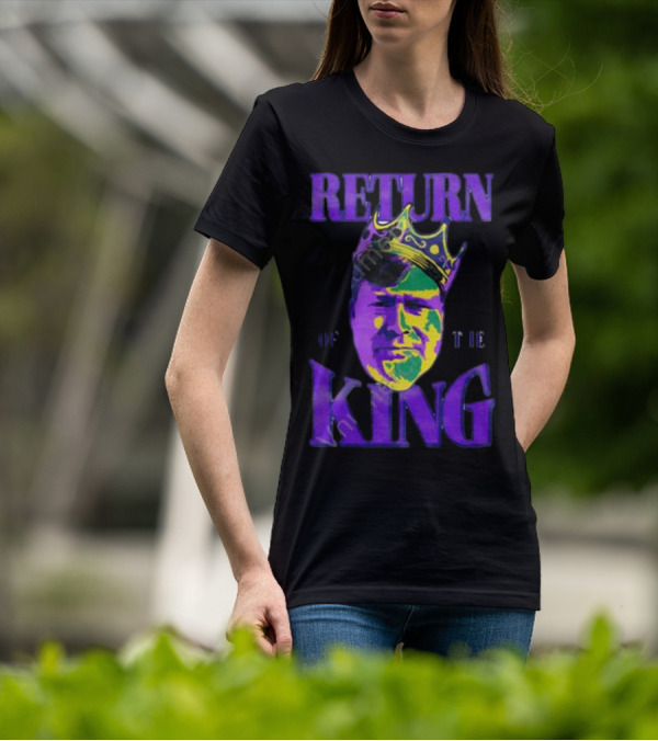 Mintzy Return Of The King Vibrant Portrait With Crown T-Shirt