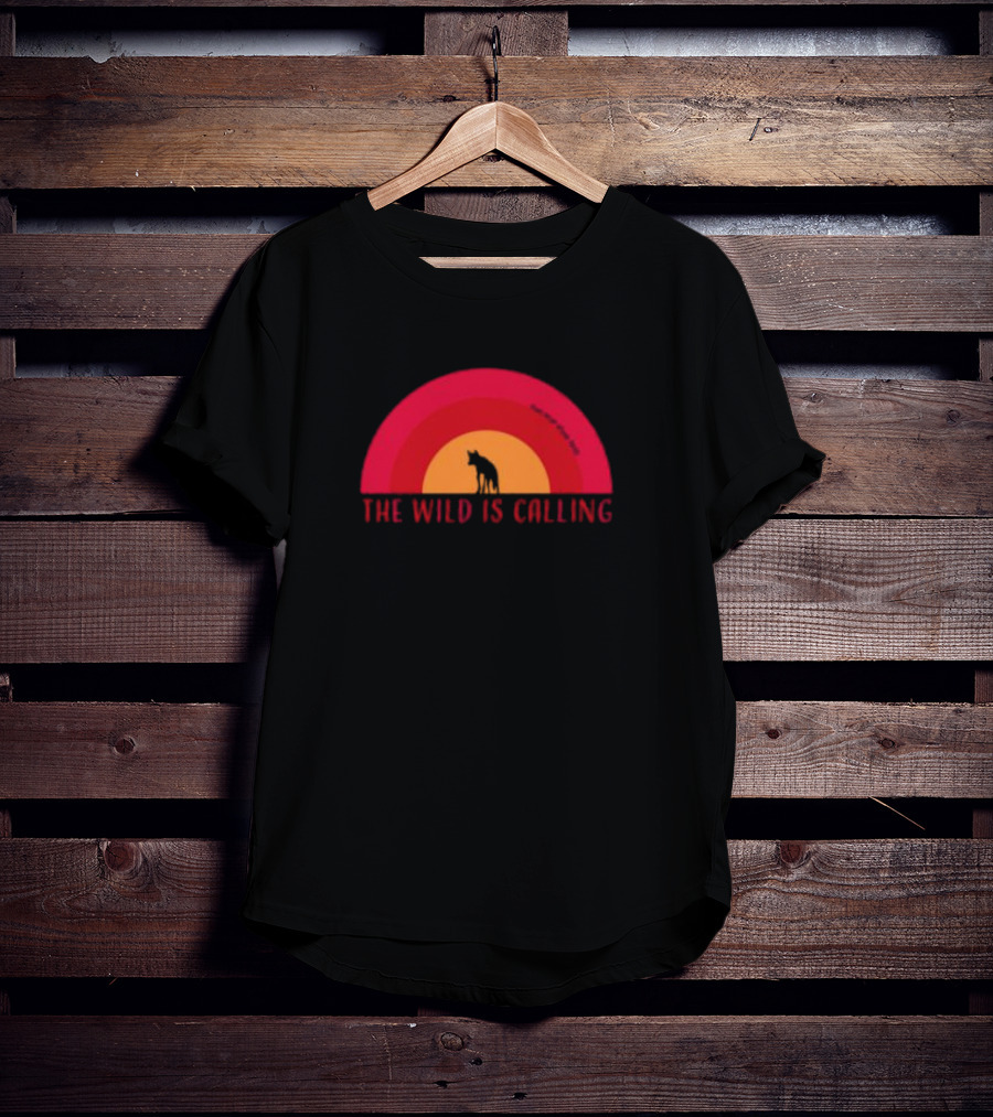 The Wild Is Calling Woft Silhouette Retro Sunset T-Shirt