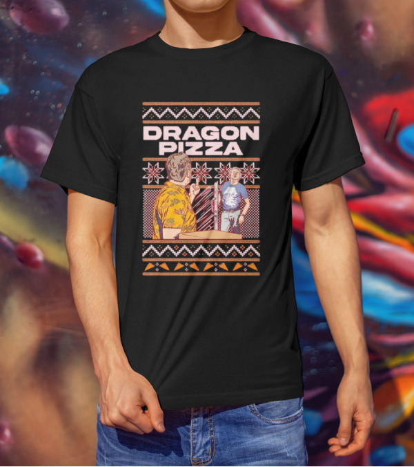 Dave Portnoy Dragon Pizza Vintage Style Graphic Scene T-Shirt