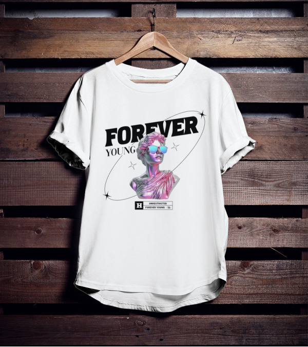 Forever Young Unrestricted Statue With Sunglasses T-Shirt