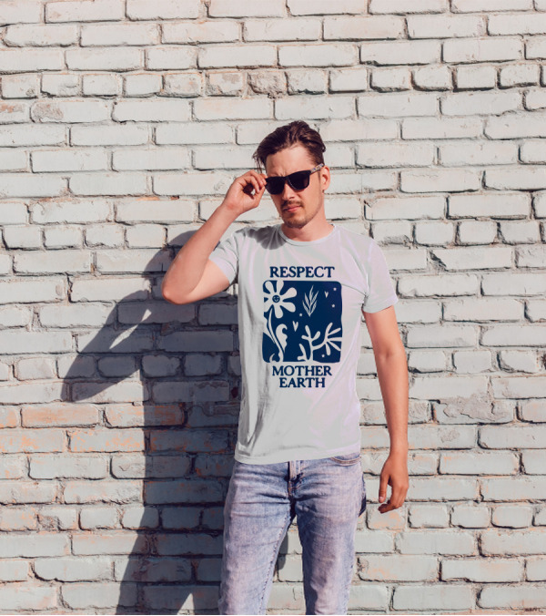 Respect Mother Earth Flower Stars Boho T-Shirt