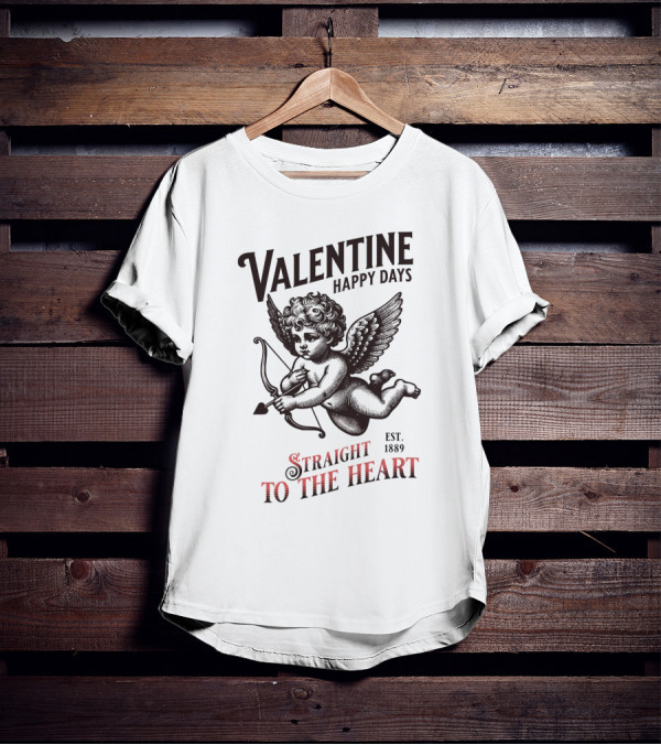 Valentine Happy Days Straight To The Heart Est. 1889 T-Shirt