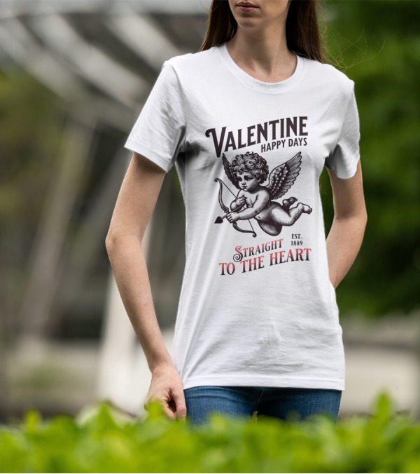 Valentine Happy Days Straight To The Heart Est. 1889 T-Shirt