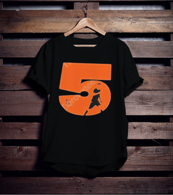 Sergio Number 5 Orange Soccer Player T-Shirt