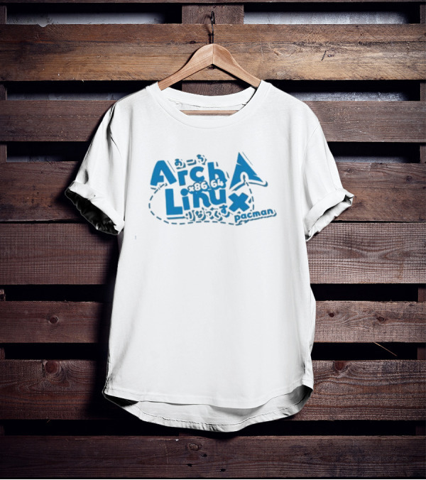 Arch Linux X86_64 Pacman Japanese Text T-Shirt
